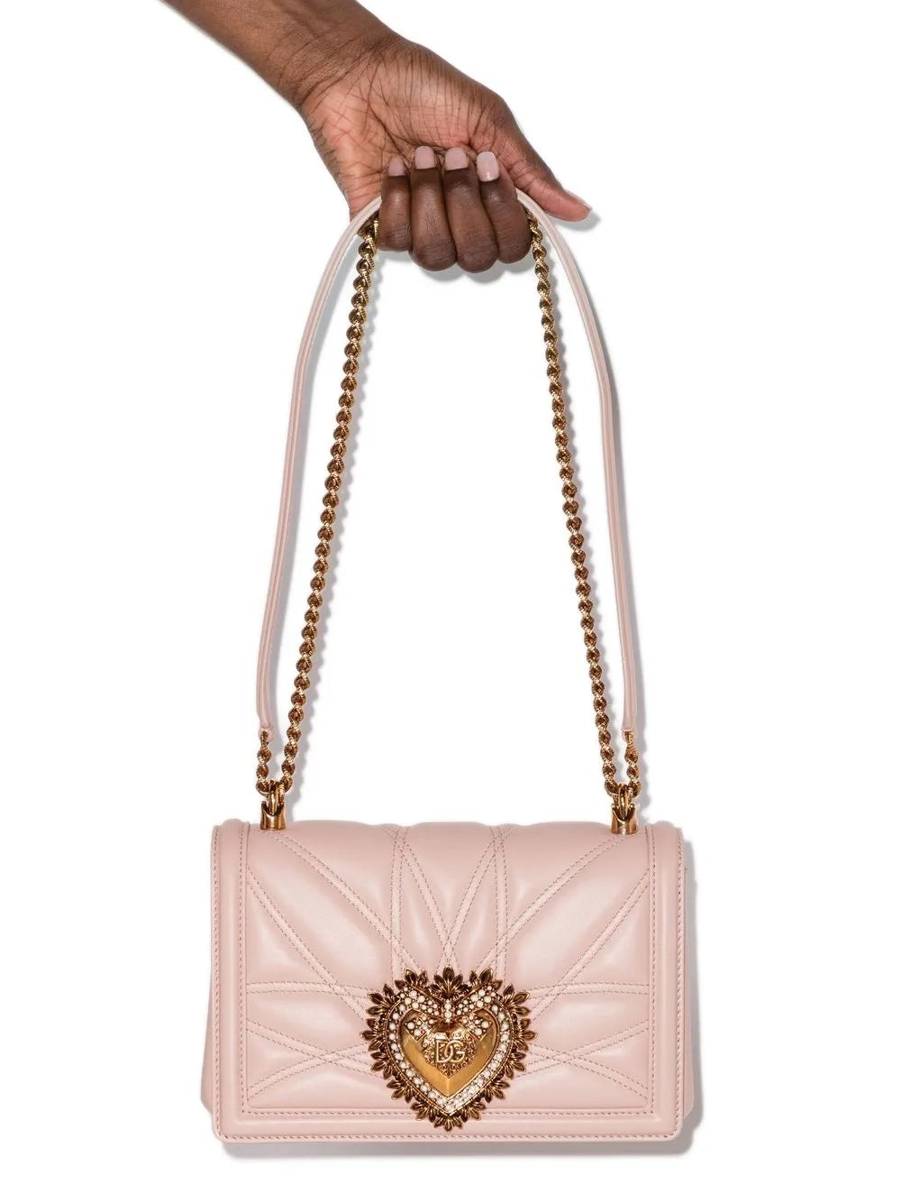 Dolce Gabbana Medium Devotion Quilted Shoulder Bag — Same as shown — Size One Size — Top View