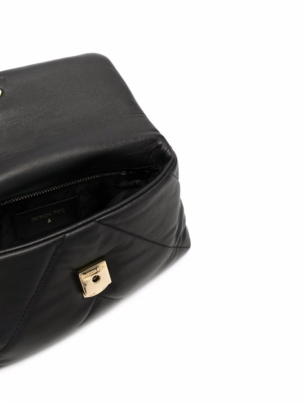Patrizia Pepe Chevron Leather Shoulder Bag — Same as shown — Size One Size — Detail View