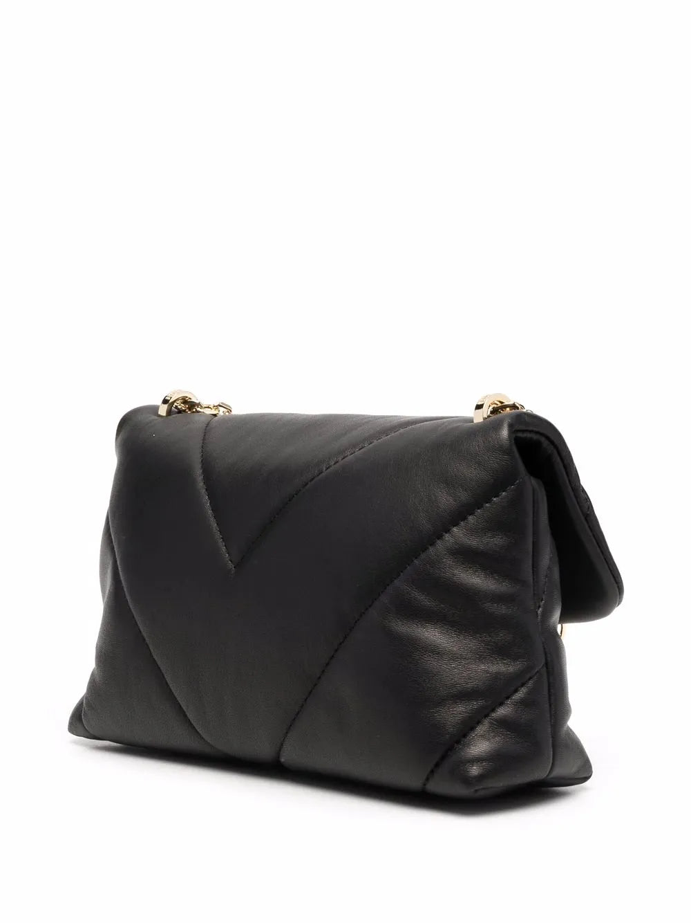 Patrizia Pepe Chevron Leather Shoulder Bag — Same as shown — Size One Size — Back View