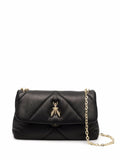 Patrizia Pepe Chevron Leather Shoulder Bag — Same as shown — Size One Size — Front View