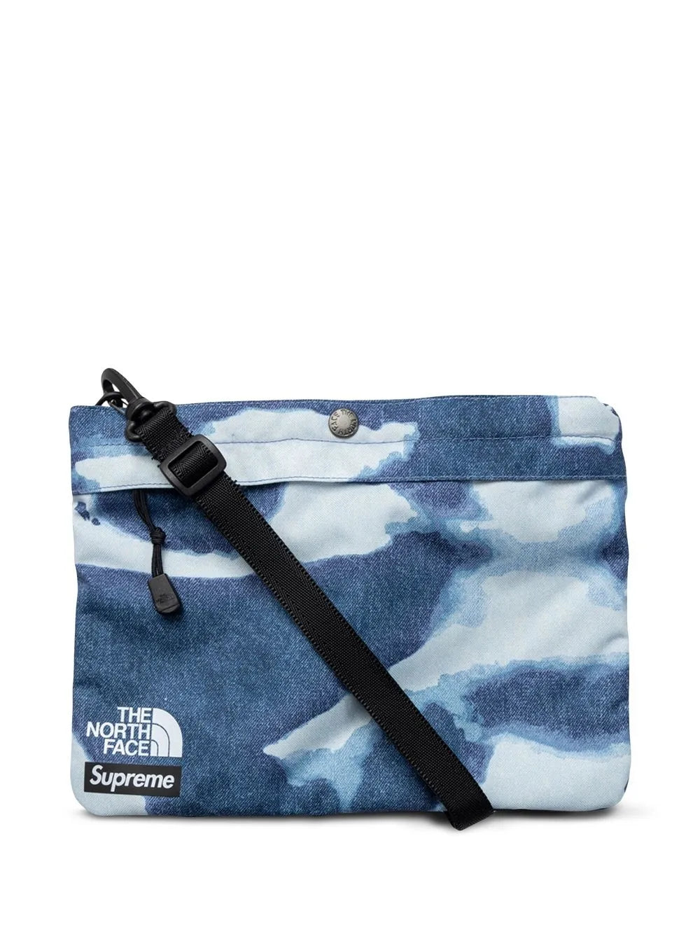 Supreme X The North Face Bleached Denim Print Shoulder Bag — Same as shown — Size One Size — Front View