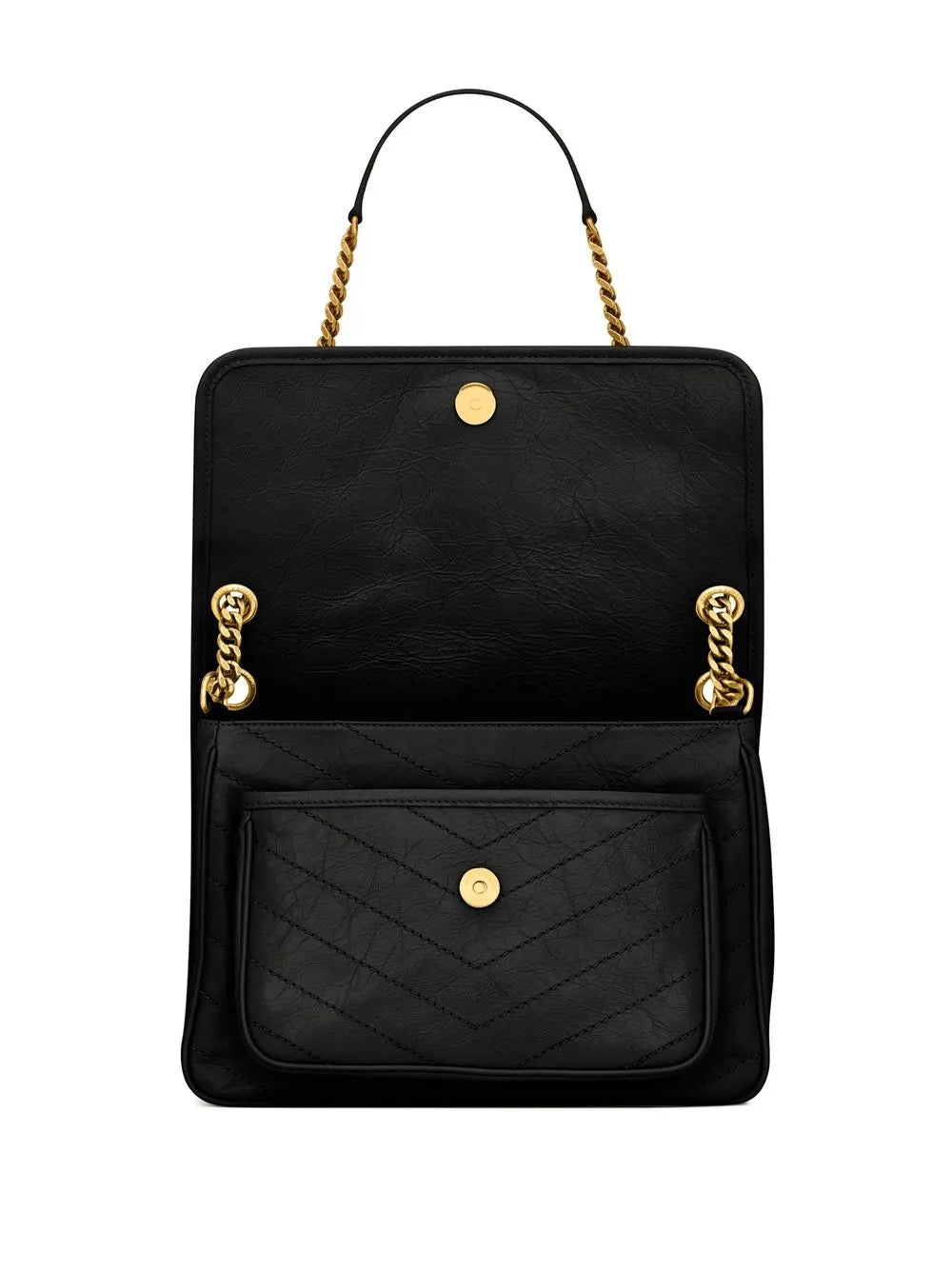 Saint Laurent Niki Logo Lettering Shoulder Bag — Same as shown — Size One Size — Top View