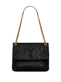 Saint Laurent Niki Logo Lettering Shoulder Bag — Same as shown — Size One Size — Front View