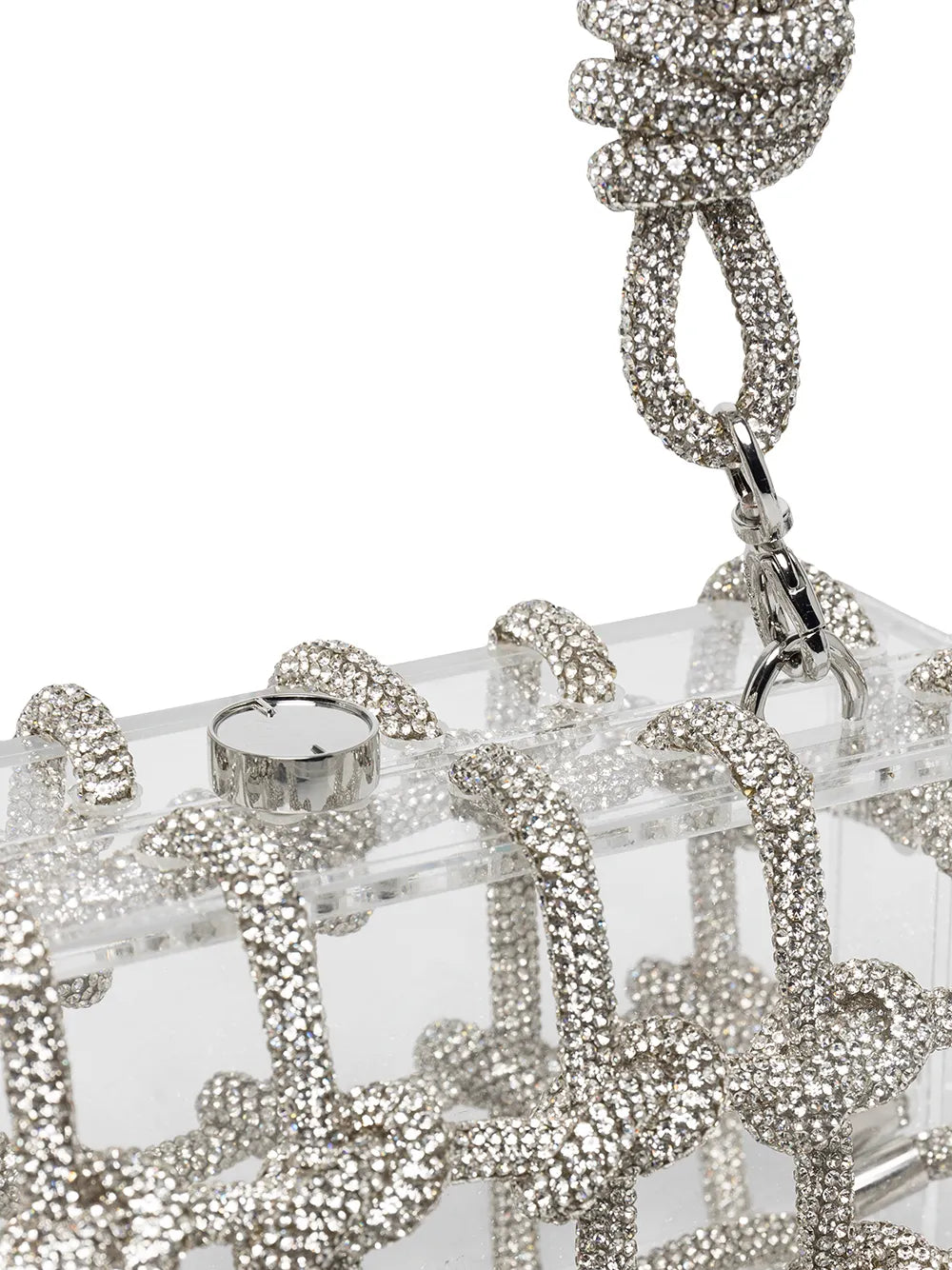 Cult Gaia Bess Crystal Embellished Shoulder Bag — Same as shown — Size One Size — Top View