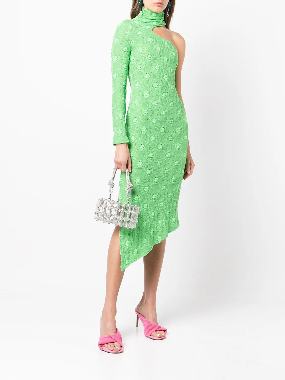 Cult Gaia Bess Crystal Embellished Shoulder Bag — Same as shown — Size One Size — Side View