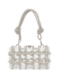 Cult Gaia Bess Crystal Embellished Shoulder Bag — Same as shown — Size One Size — Front View