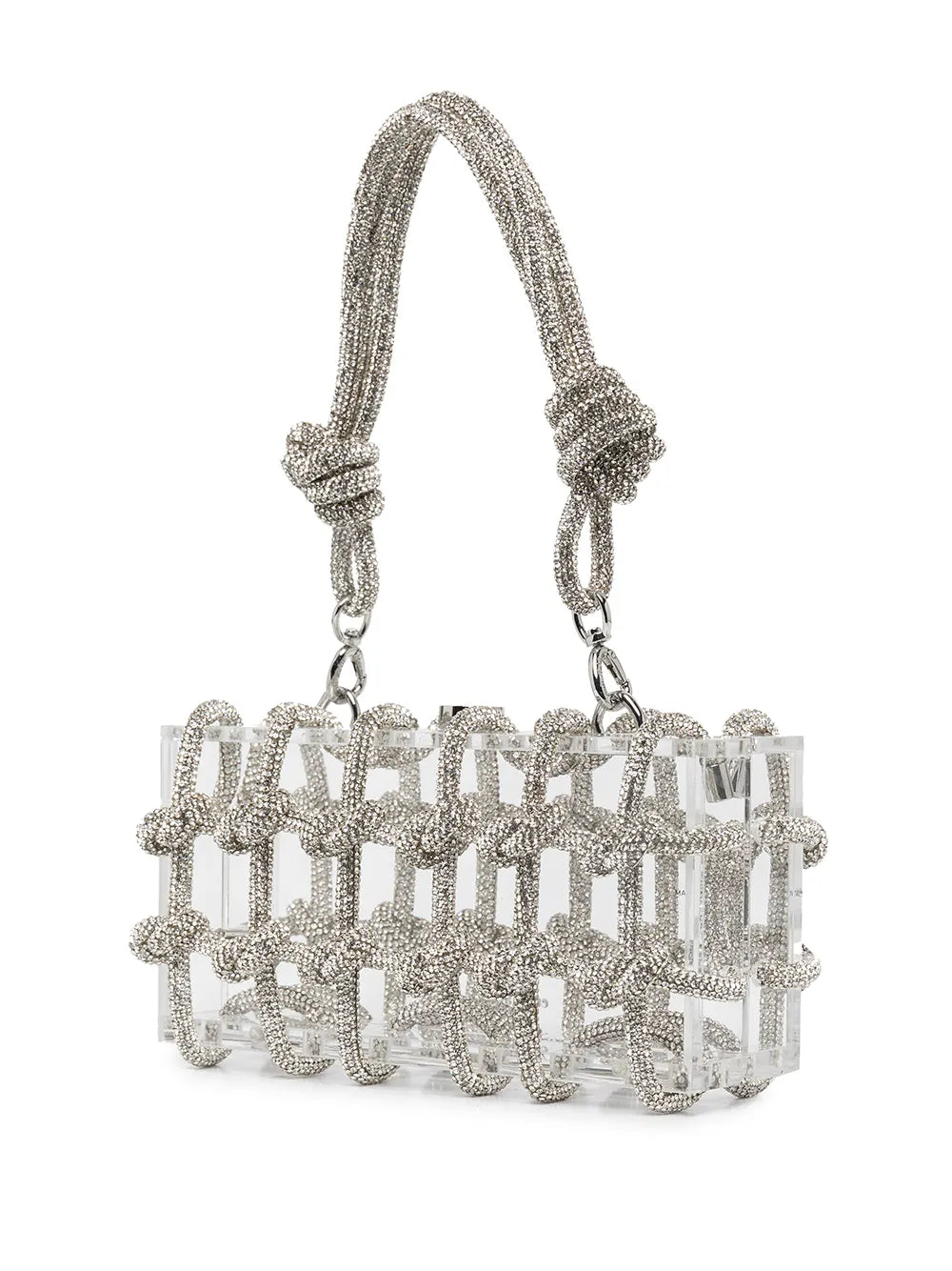 Cult Gaia Bess Crystal Embellished Shoulder Bag — Same as shown — Size One Size — Back View