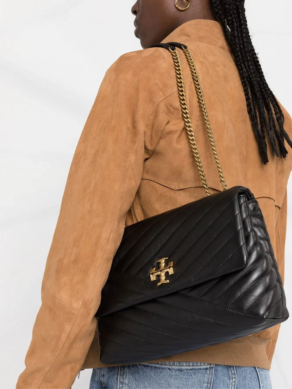 Tory Burch Kira Chevron Convertible Shoulder Bag — Same as shown — Size One Size — Back View