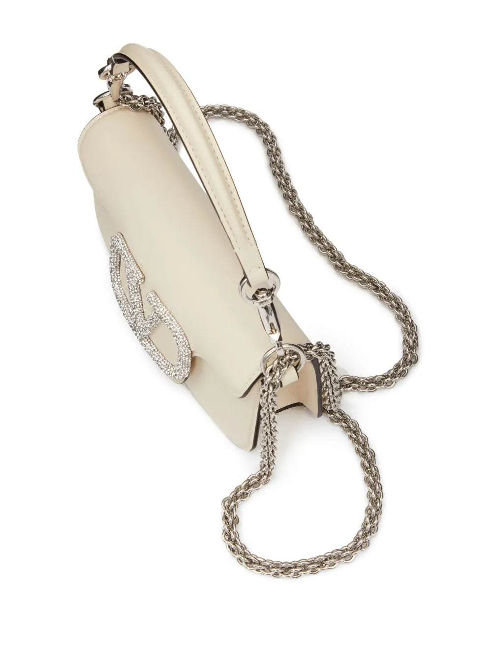 Valentino Garavani Small Loco Crystal Embellished Shoulder Bag — Same as shown — Size One Size — Detail View