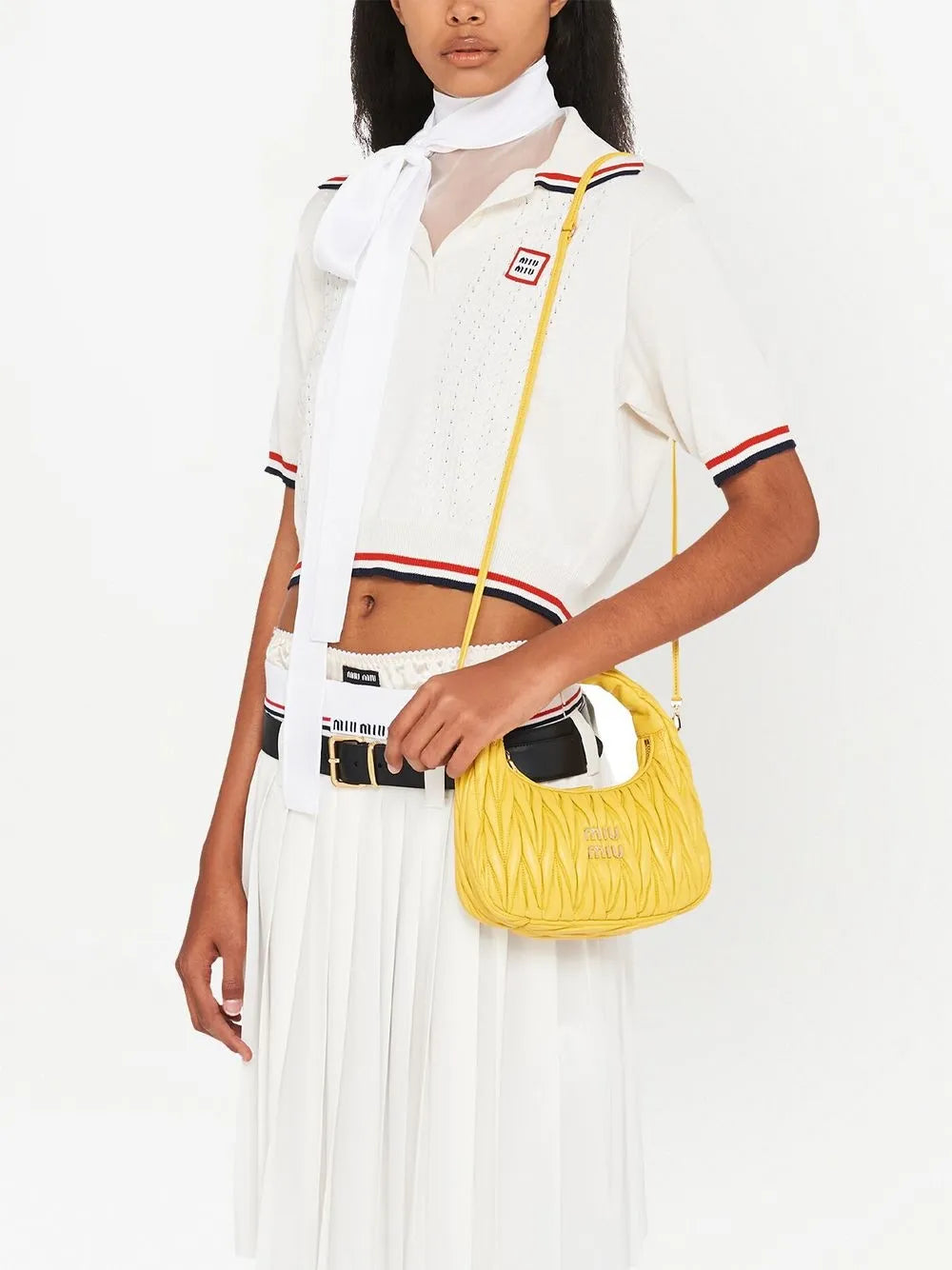 Miu Miu Mini Wander Matelasse Shoulder Bag — Same as shown — Size One Size — Lifestyle View