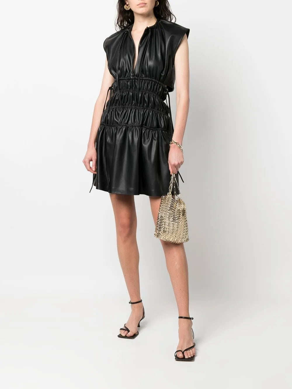 Rabanne Gold Iconic Chain 1969 Cross Body Bag — Same as shown — Size One Size — Side View