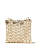 Rabanne Gold Iconic Chain 1969 Cross Body Bag — Same as shown — Size One Size — Front View
