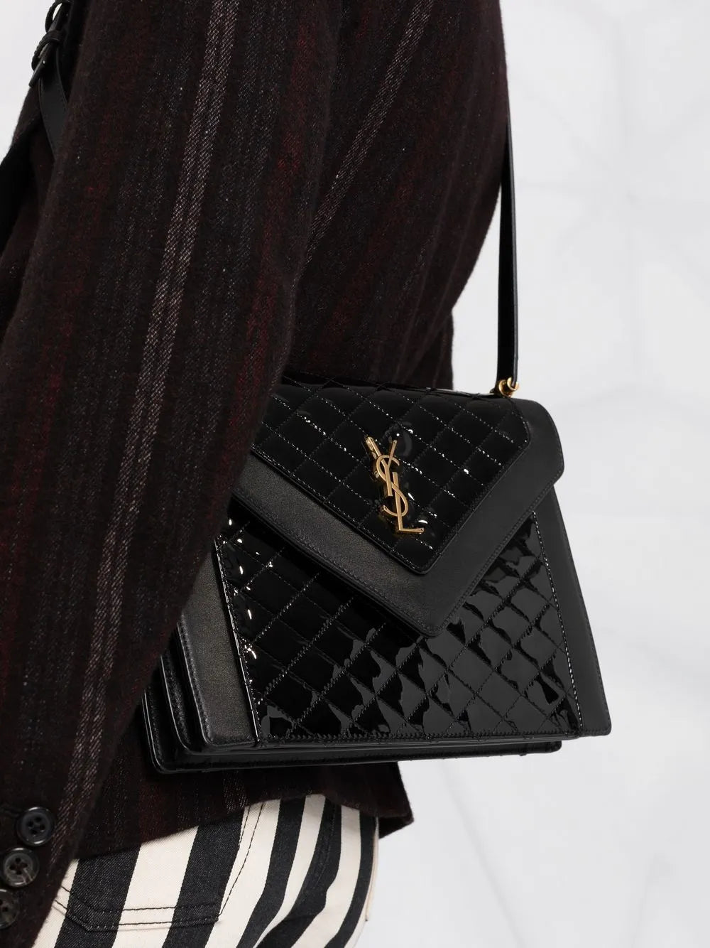 Saint Laurent Gaby Quilted Shoulder Bag — Same as shown — Size One Size — Back View