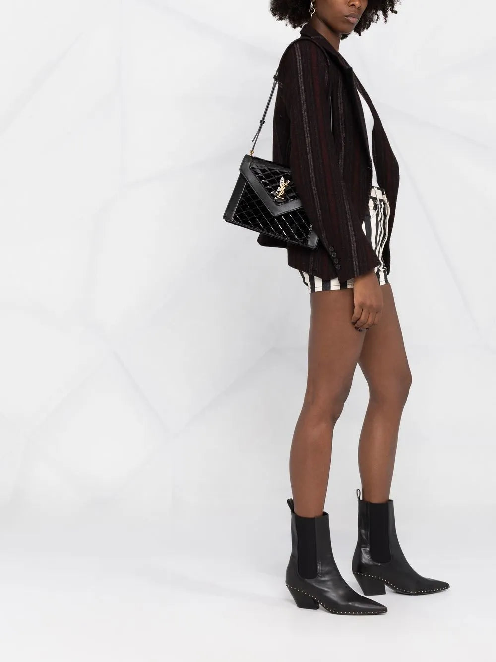 Saint Laurent Gaby Quilted Shoulder Bag — Same as shown — Size One Size — Side View
