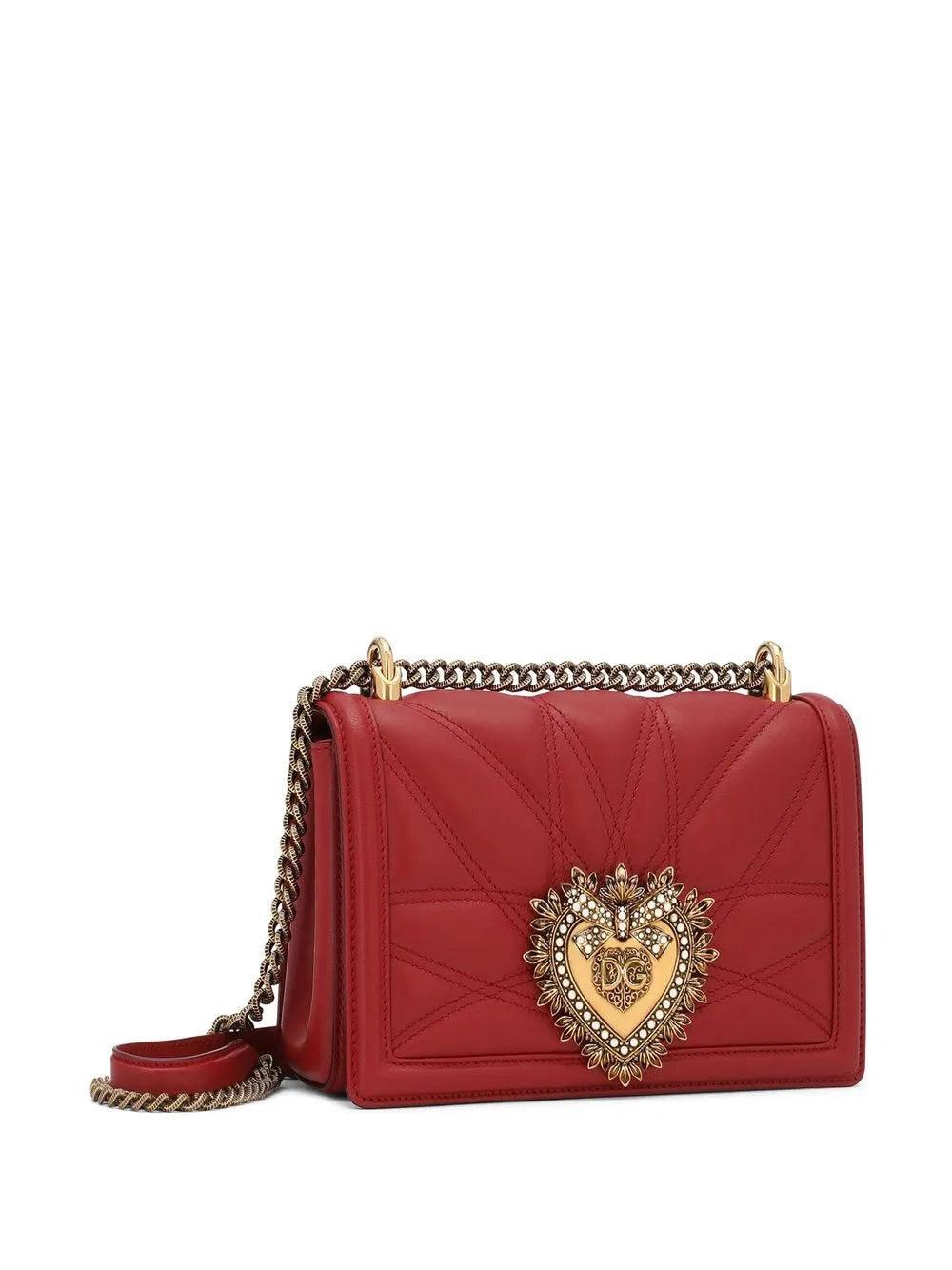 Dolce Gabbana Medium Devotion Quilted Shoulder Bag — Same as shown — Size One Size — Top View