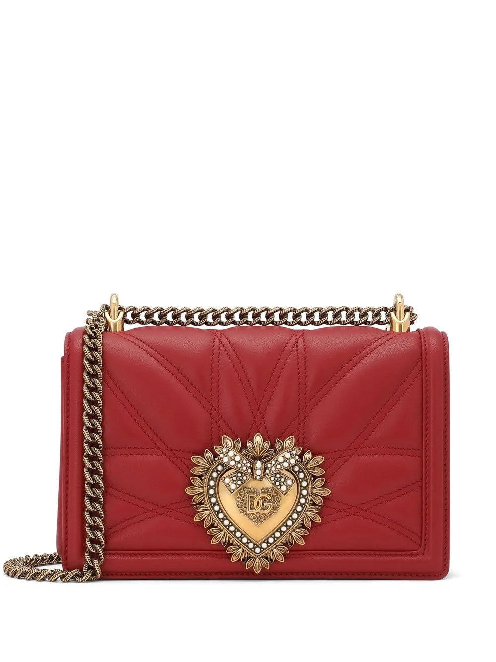 Dolce Gabbana Medium Devotion Quilted Shoulder Bag — Same as shown — Size One Size — Front View
