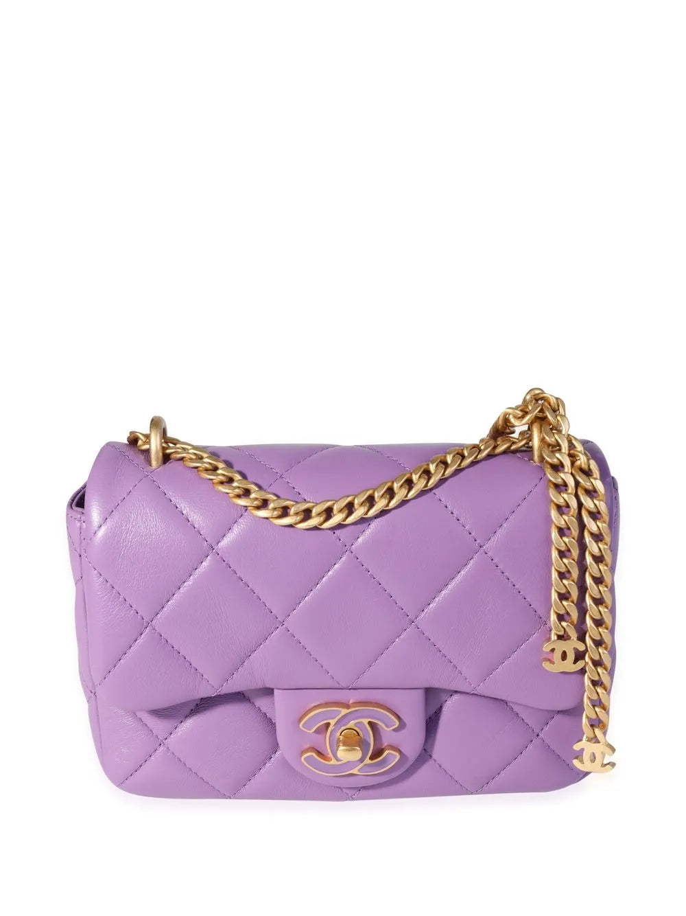 Chanel Pre Owned Mini Classic Flap Square Shoulder Bag — Same as shown — Size One Size — Front View