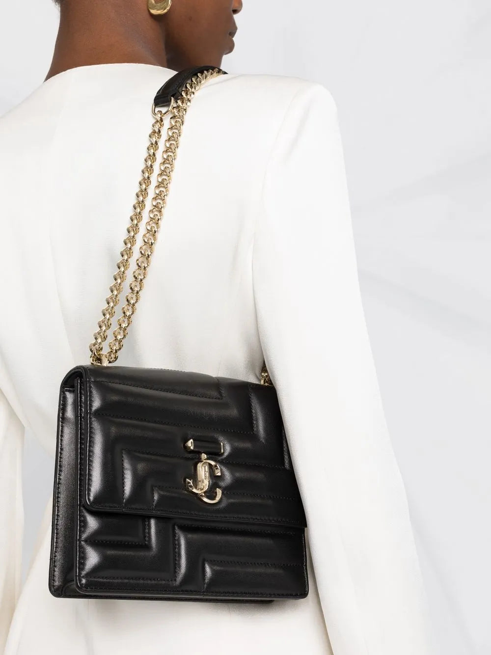 Jimmy Choo Avenue Quad Quilted Shoulder Bag — Same as shown — Size One Size — Back View