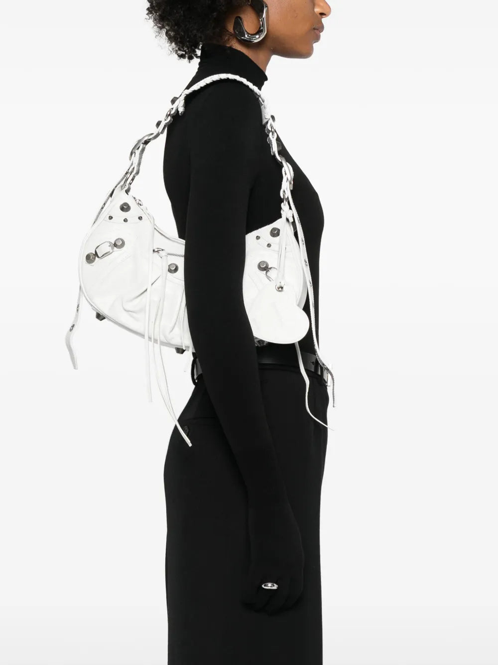 Balenciaga Le Cagole S Leather Shoulder Bag — Same as shown — Size One Size — Side View