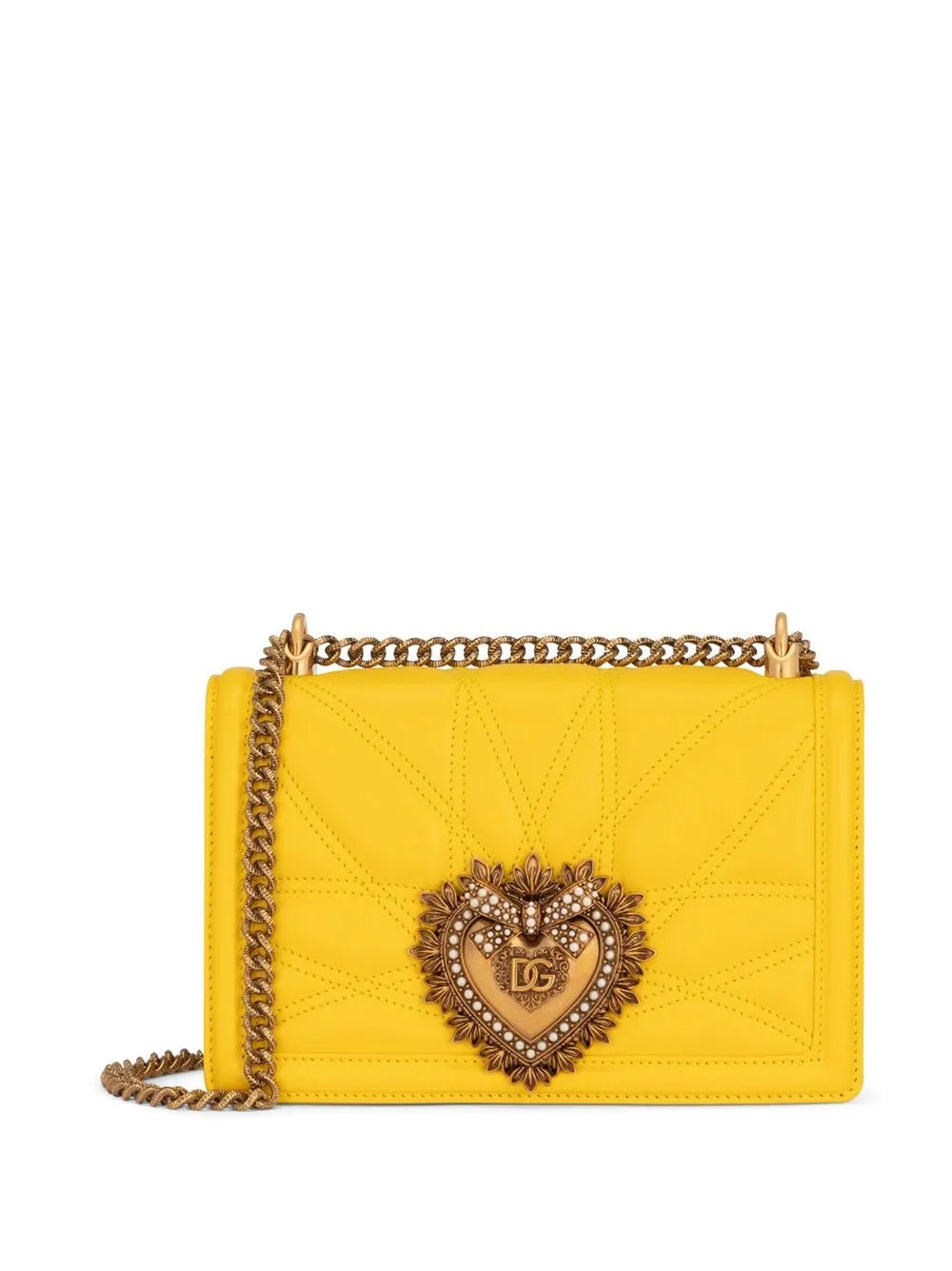 Dolce Gabbana Medium Devotion Quilted Shoulder Bag — Same as shown — Size One Size — Front View
