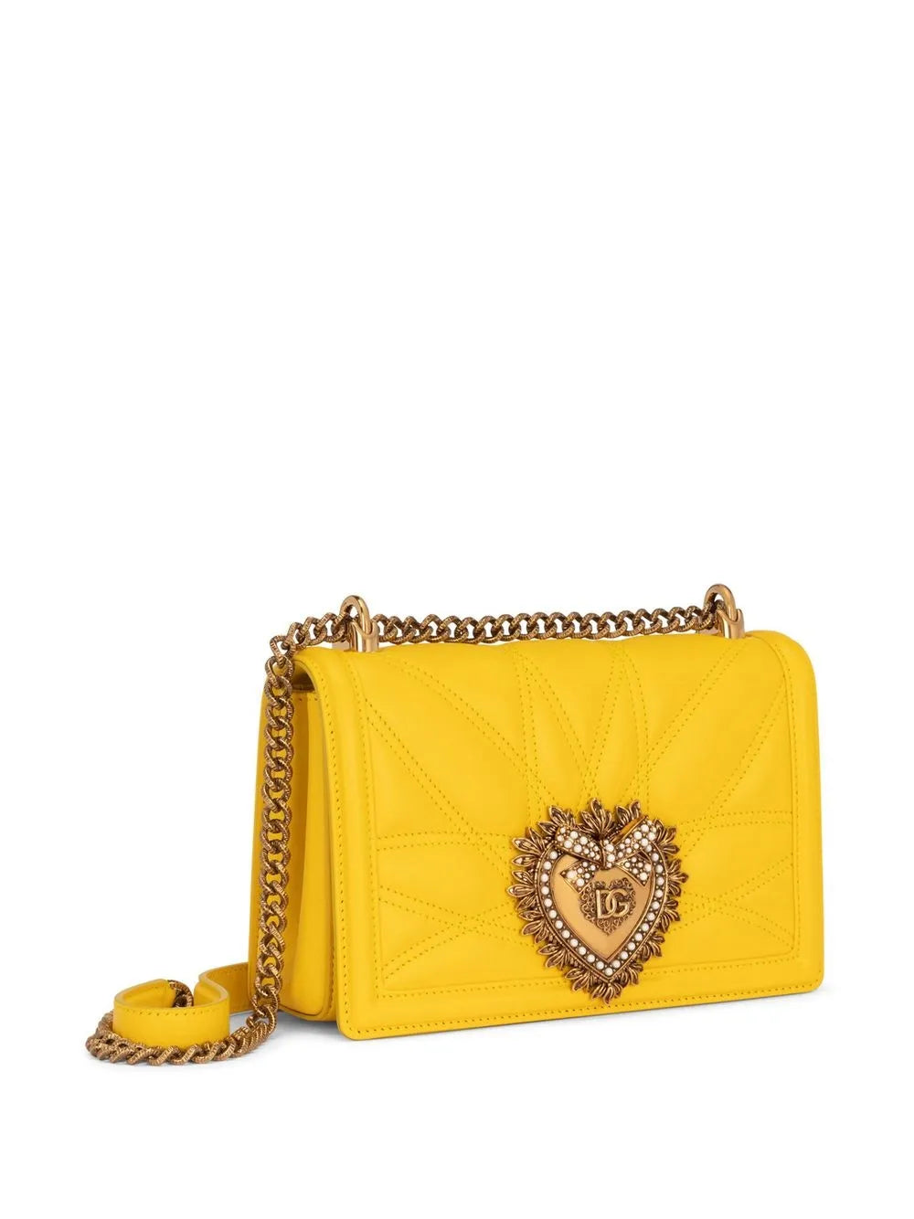 Dolce Gabbana Medium Devotion Quilted Shoulder Bag — Same as shown — Size One Size — Back View