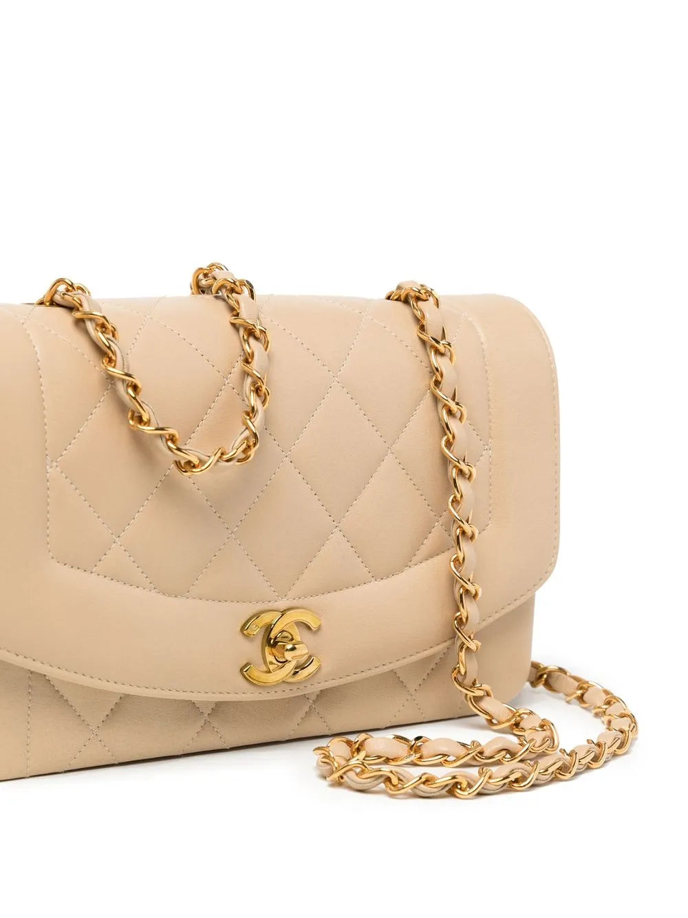 Chanel Pre Owned 1994 1996 Small Diana Shoulder Bag — Same as shown — Size One Size — Top View