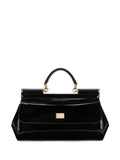 Dolce Gabbana Elongated Sicily Patent Leather Top Handle Bag — Same as shown — Size One Size — Front View