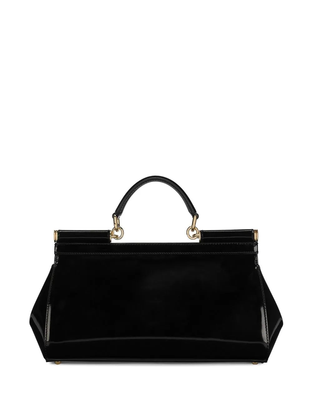 Dolce Gabbana Elongated Sicily Patent Leather Top Handle Bag — Same as shown — Size One Size — Back View