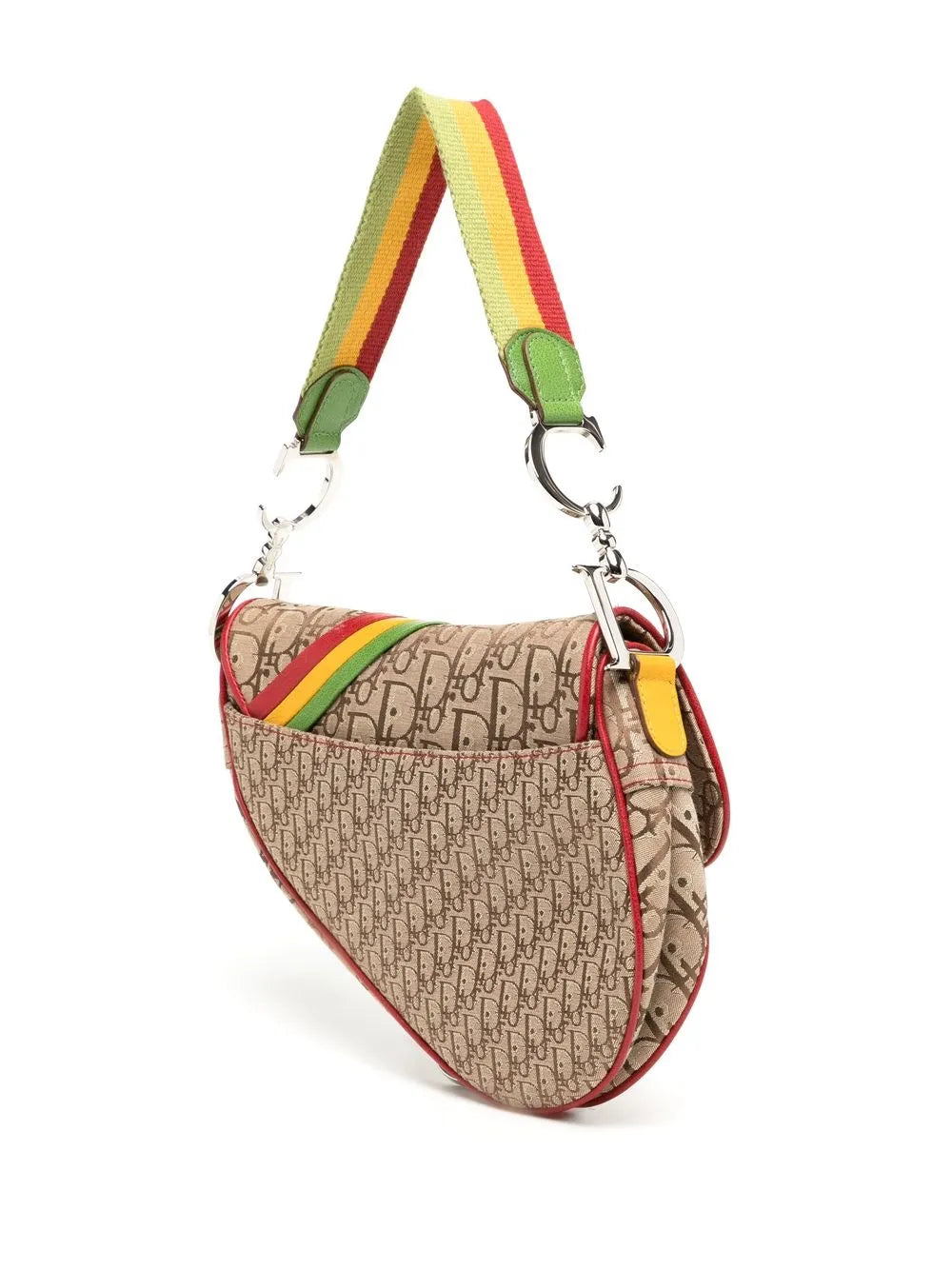 Christian Dior Pre Owned 1990 2000S Rasta Trotter Saddle Shoulder Bag — Same as shown — Size One Size — Back View