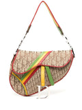 Christian Dior Pre Owned 1990 2000S Rasta Trotter Saddle Shoulder Bag — Same as shown — Size One Size — Front View