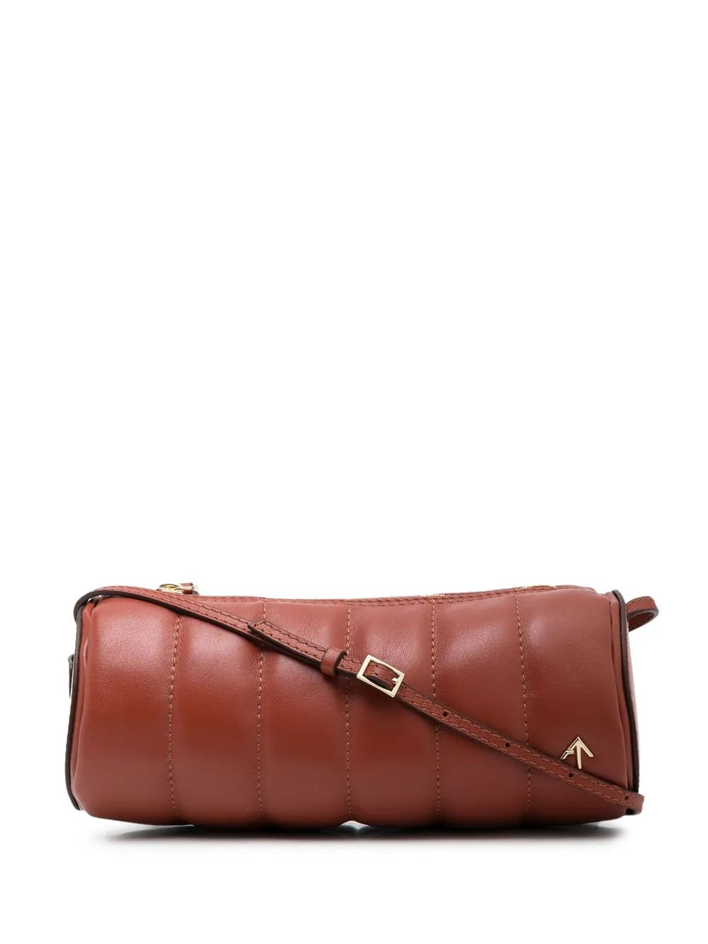 Manu Atelier Padded Cylinder Ribbed Shoulder Bag — Same as shown — Size One Size — Front View