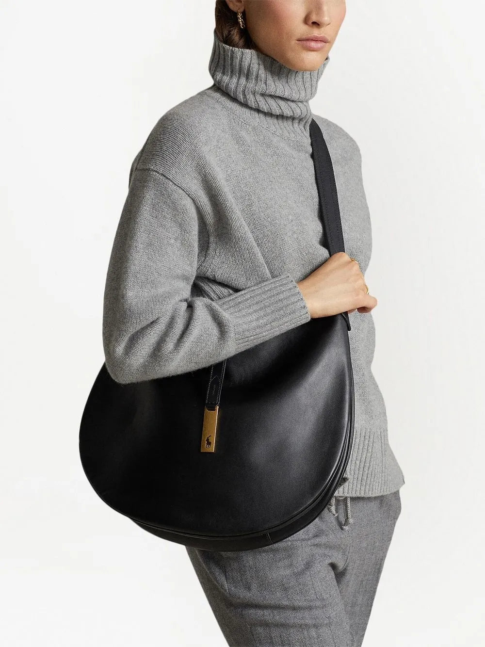 Polo Ralph Lauren Leather Shoulder Bag — Same as shown — Size One Size — Side View