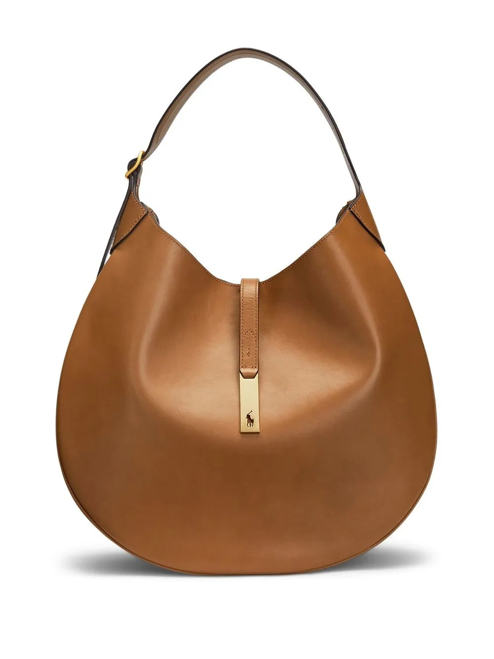 Polo Ralph Lauren Medium Leather Shoulder Bag — Same as shown — Size One Size — Front View