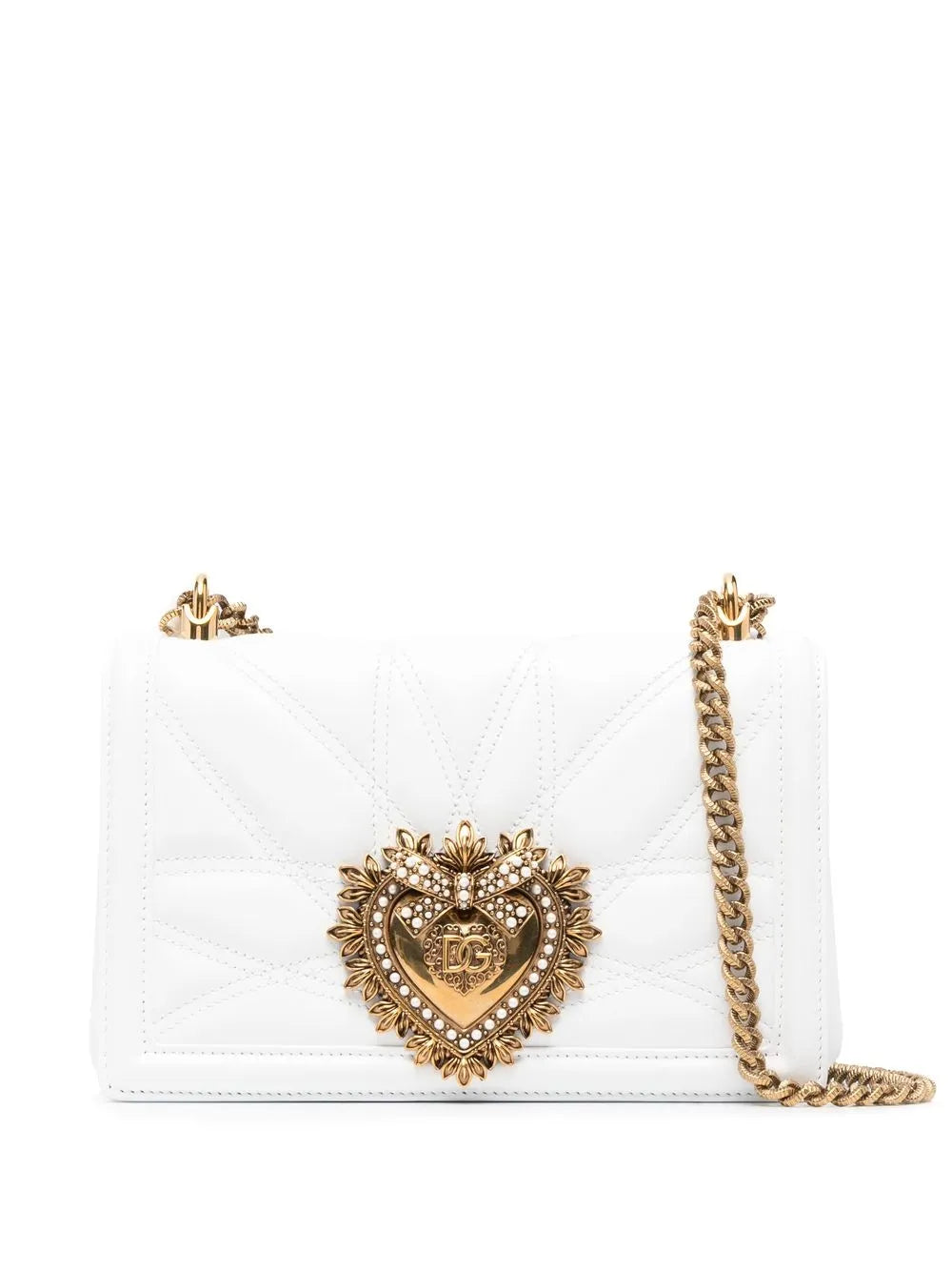 Dolce Gabbana Medium Devotion Quilted Shoulder Bag — Same as shown — Size One Size — Front View