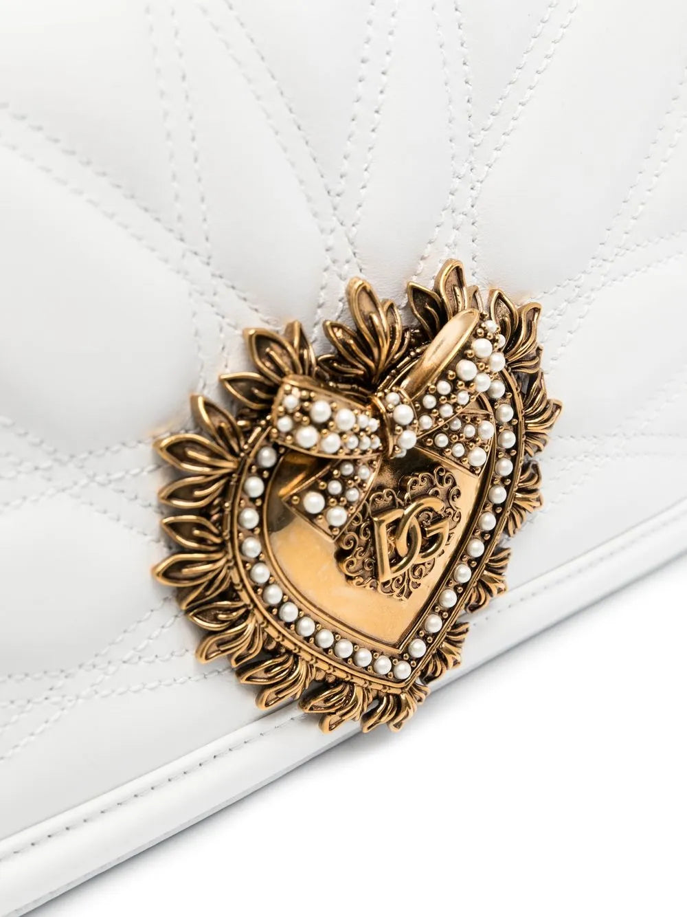 Dolce Gabbana Medium Devotion Quilted Shoulder Bag — Same as shown — Size One Size — Top View