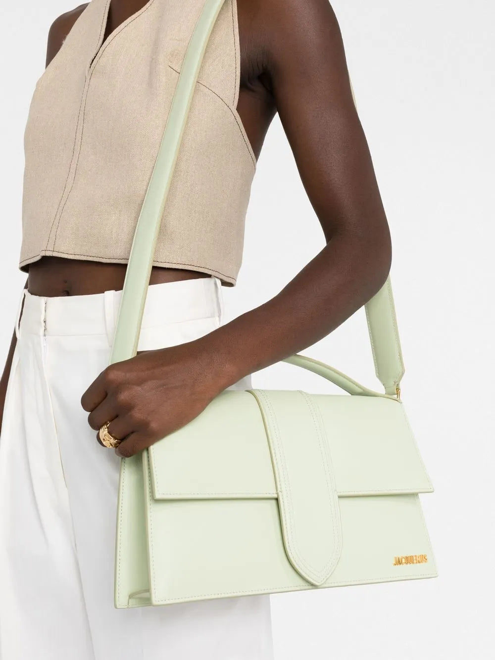 Jacquemus Le Bambinou Leather Tote Bag — Same as shown — Size One Size — Back View