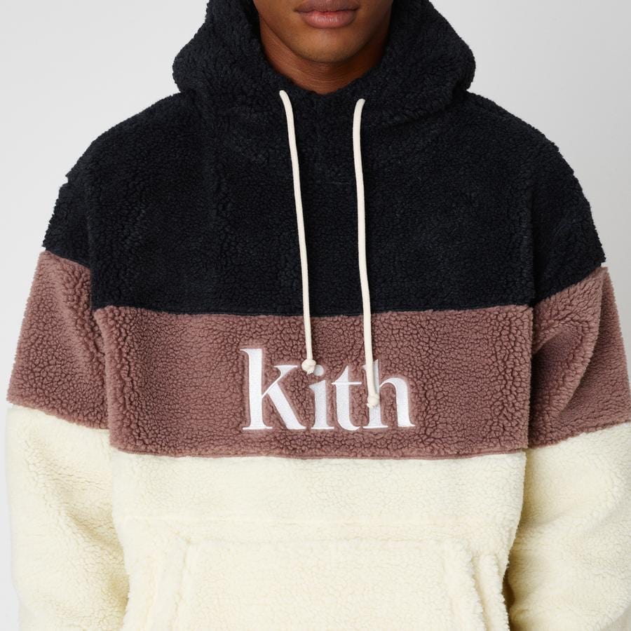 Kith Sherpa Double Pocket Hoodie Mauve — XXS — Lifestyle View