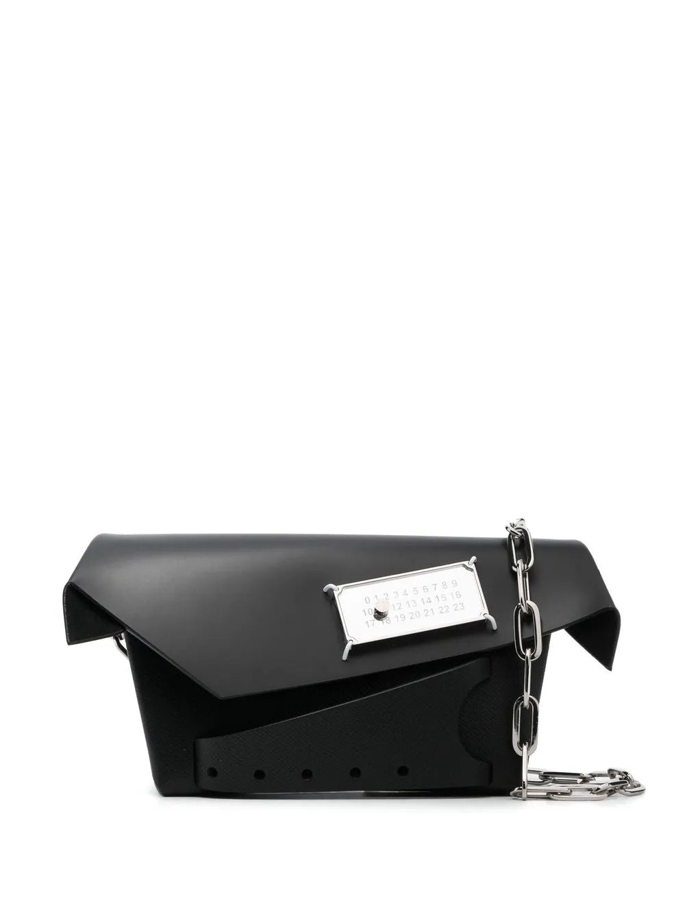 Maison Margiela Snatched Leather Shoulder Bag — Same as shown — Size One Size — Front View