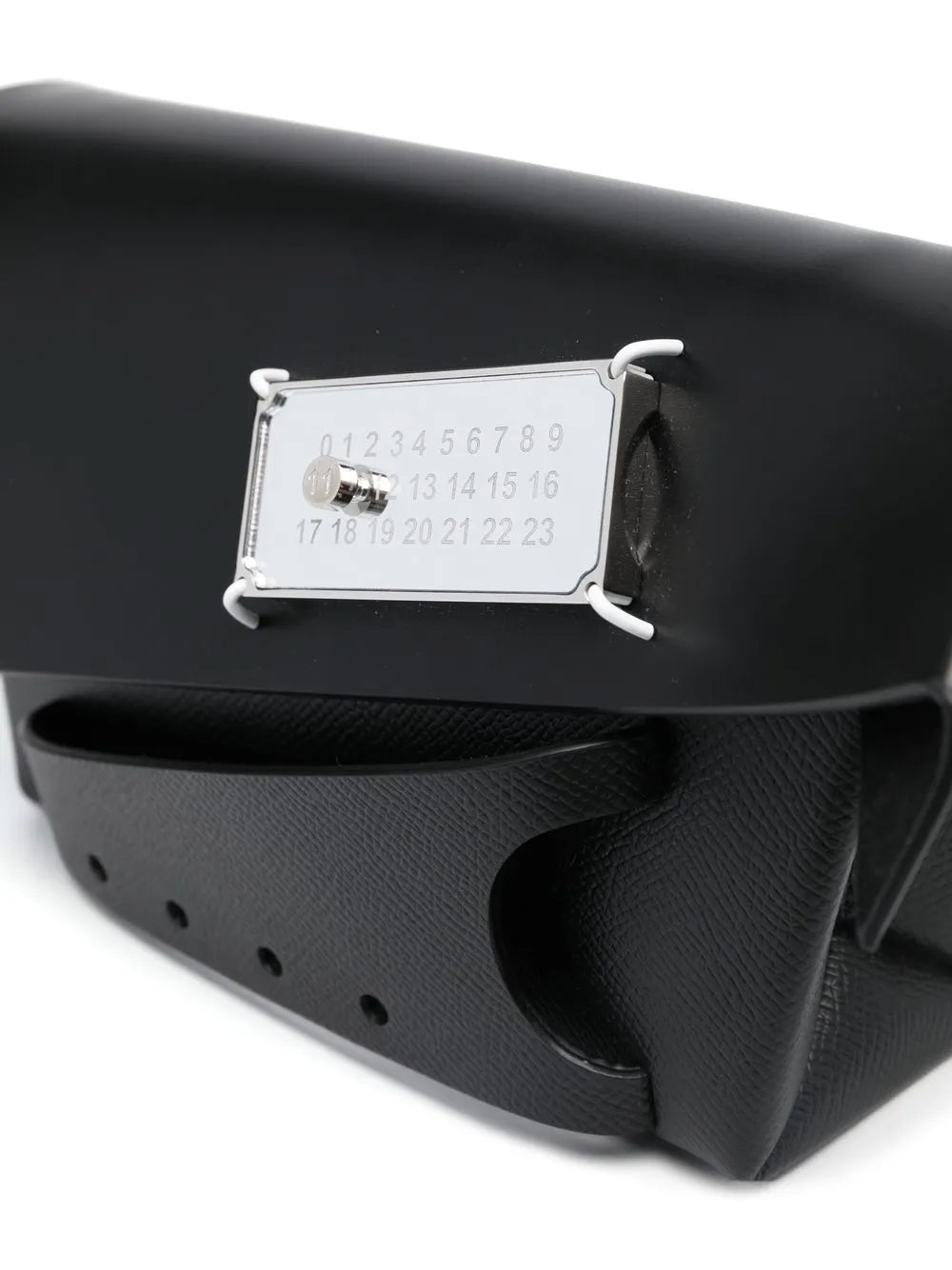Maison Margiela Snatched Leather Shoulder Bag — Same as shown — Size One Size — Top View