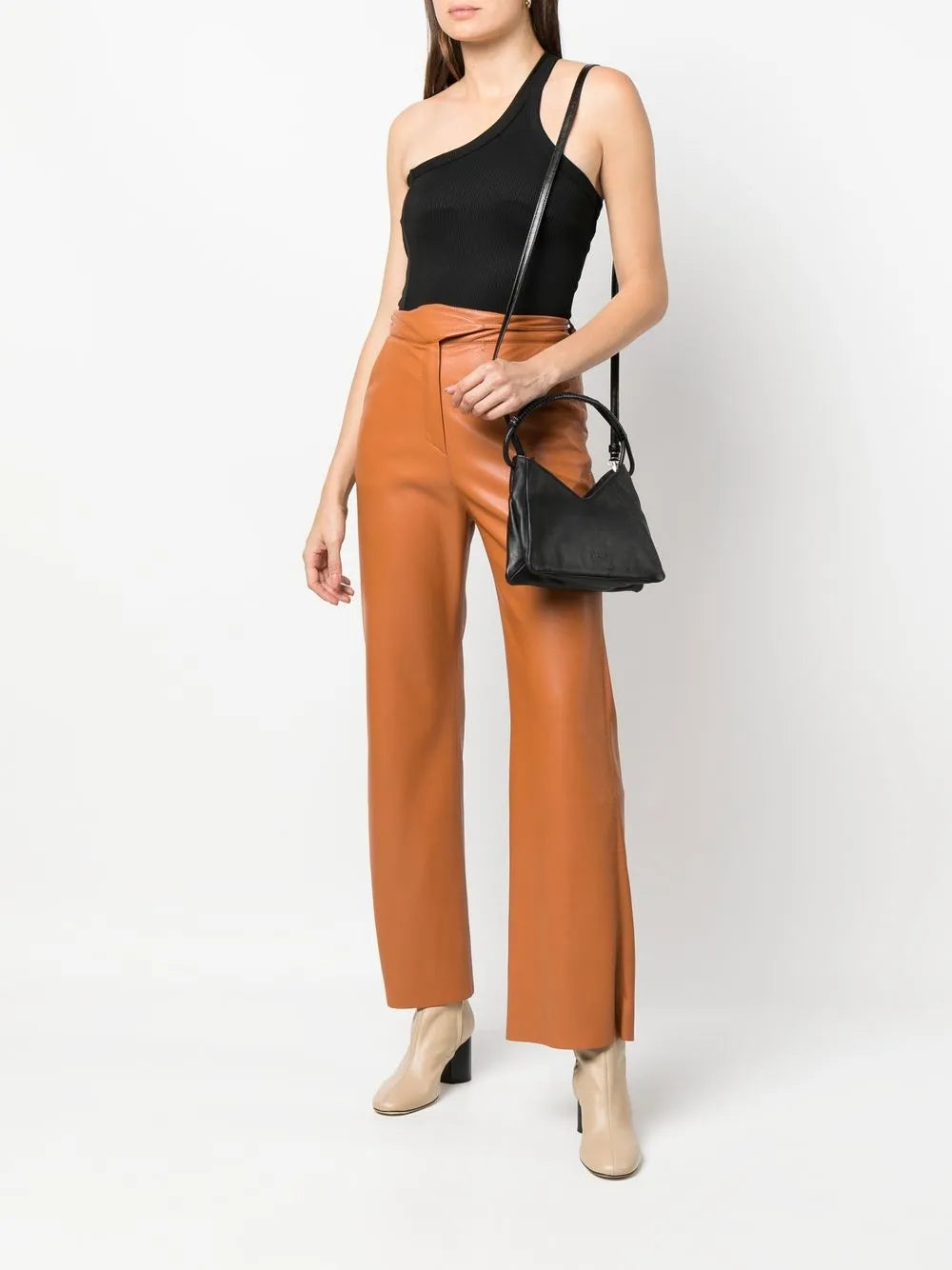 Staud Leather Shoulder Bag — Same as shown — Size One Size — Side View
