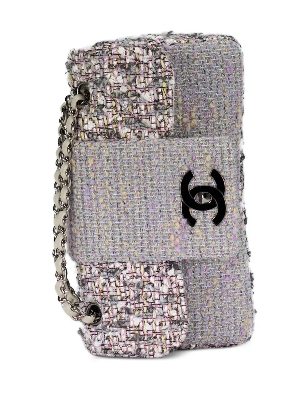 Chanel Pre Owned 2004 Jumbo Tweed Classic Flap Shoulder Bag — Same as shown — Size One Size — Back View
