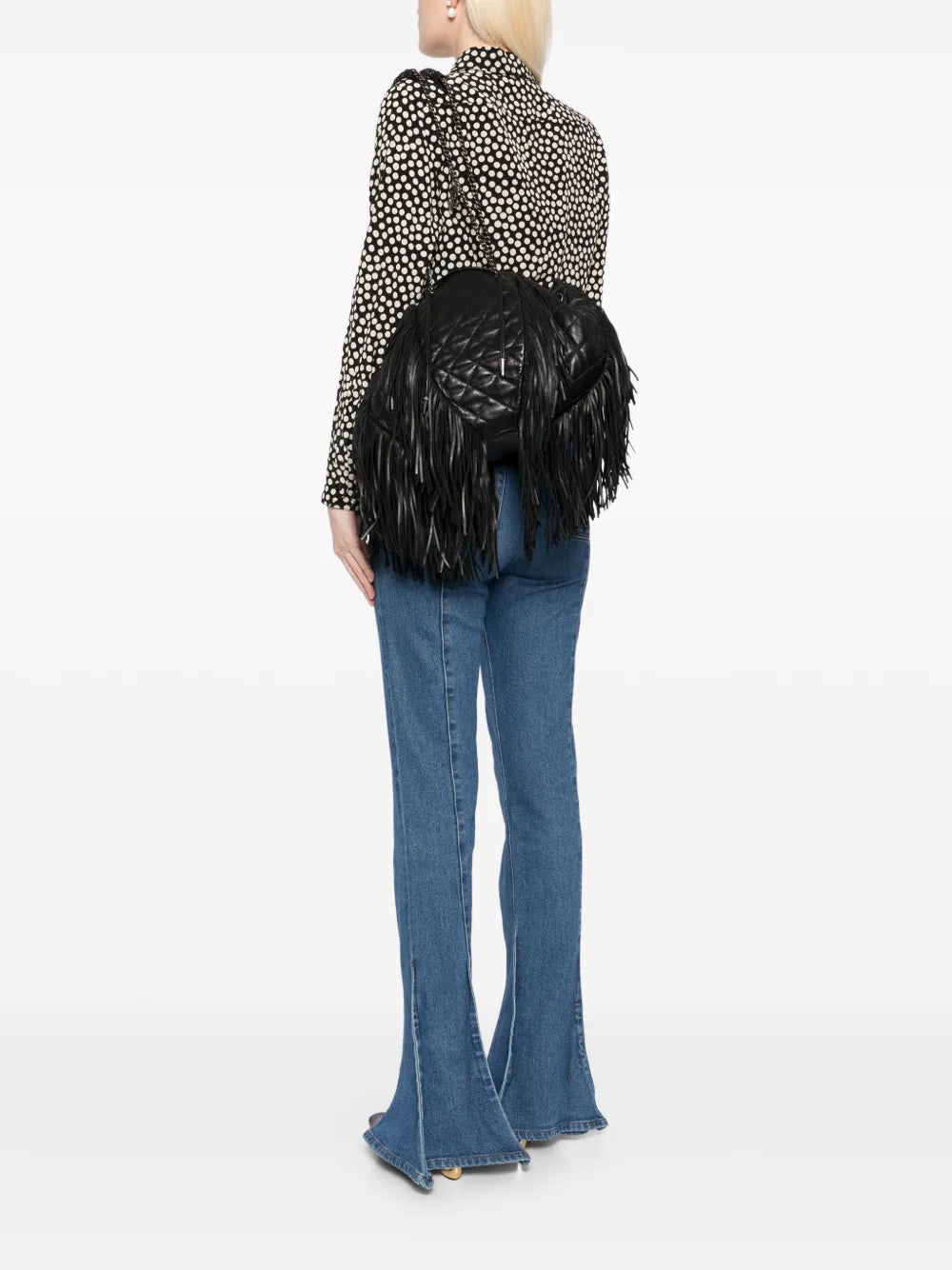 Chanel Pre Owned 2014 Western Fringe Shoulder Bag — Same as shown — Size One Size — Side View