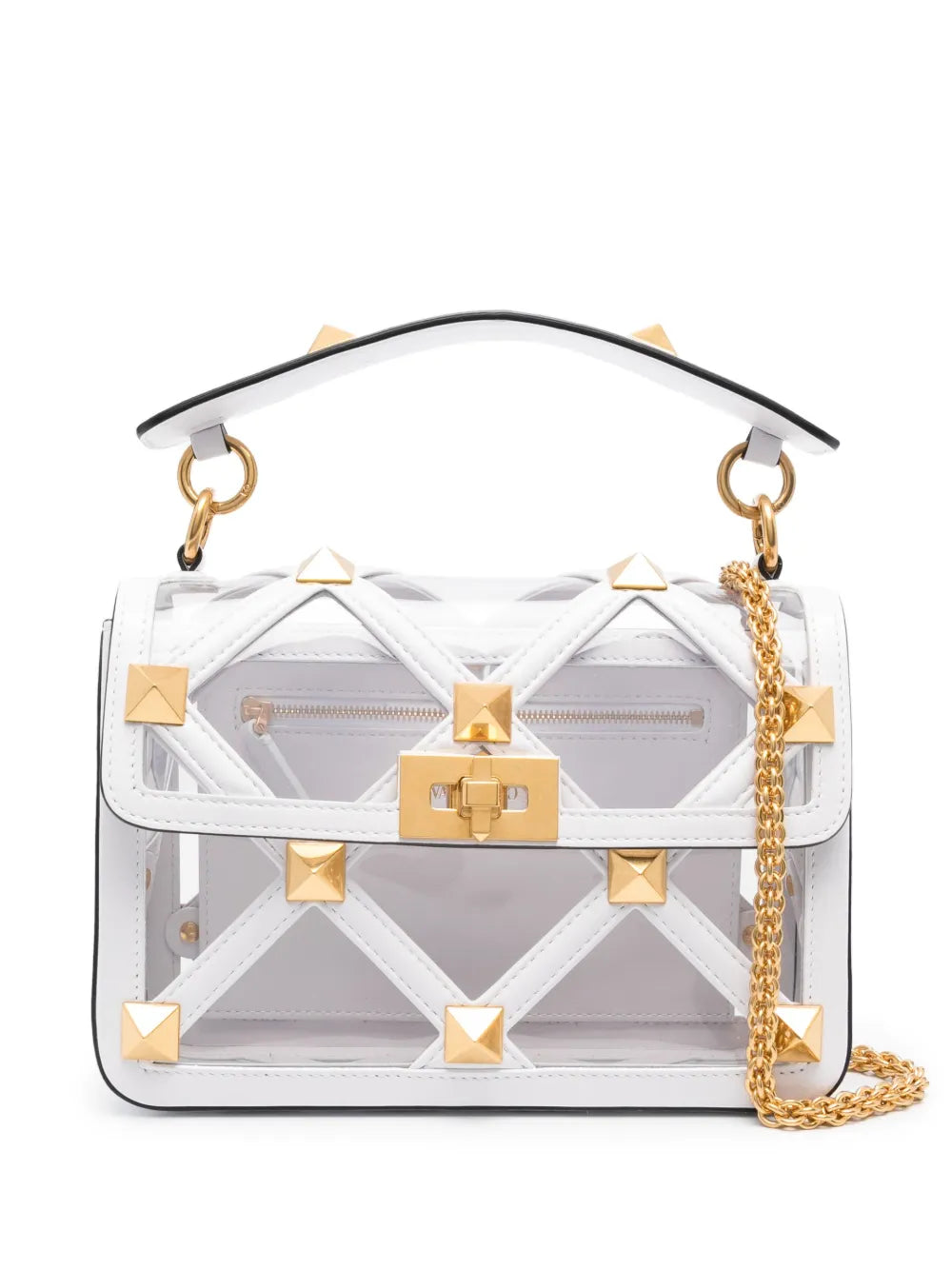 Valentino Garavani Medium Roman Stud Shoulder Bag — Same as shown — Size One Size — Front View