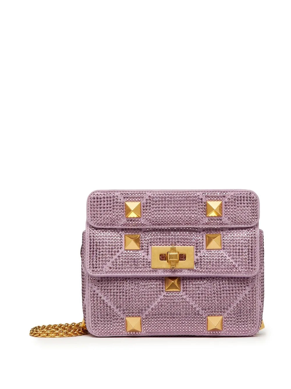 Valentino Garavani Small Roman Stud Embellished Shoulder Bag — Same as shown — Size One Size — Front View