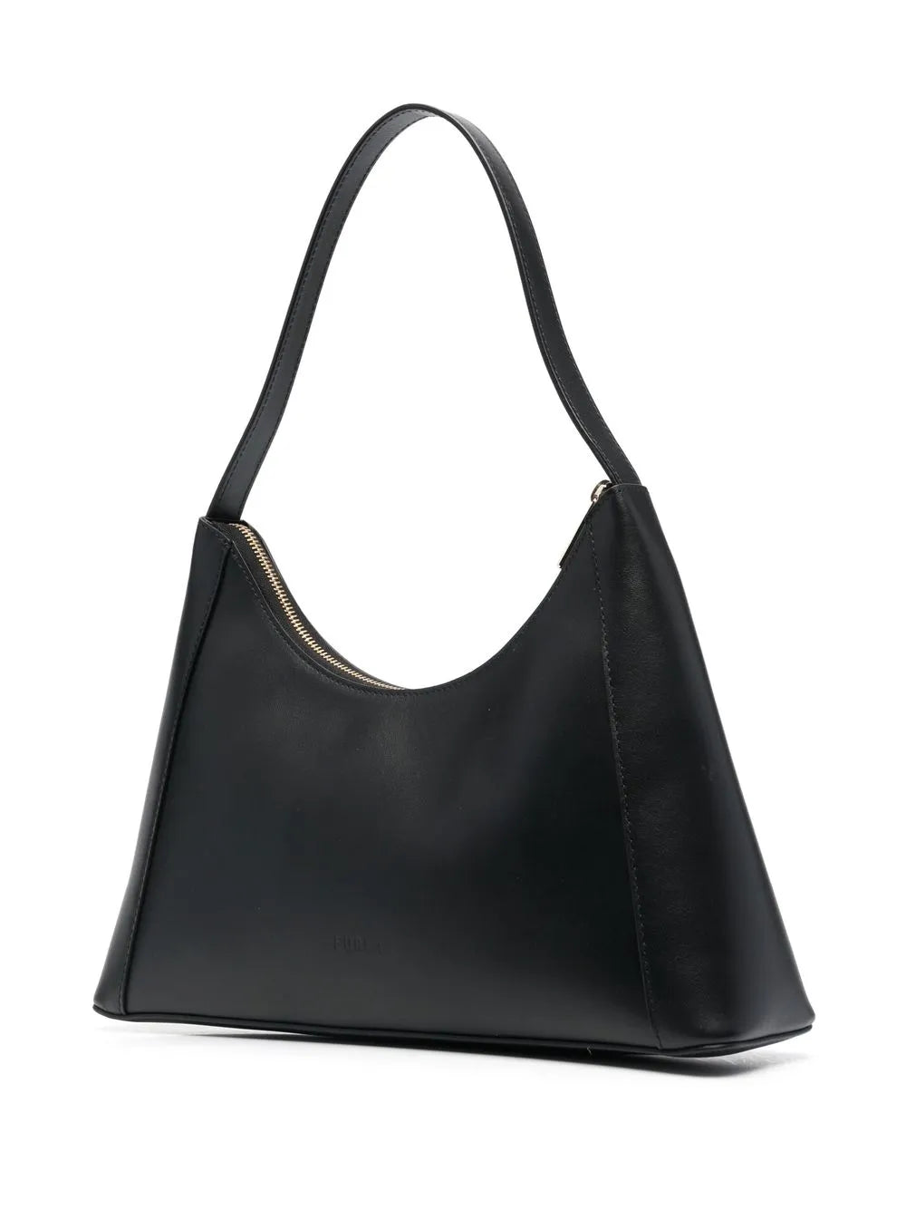 Furla Logo Plaque Leather Shoulder Bag — Same as shown — Size One Size — Back View