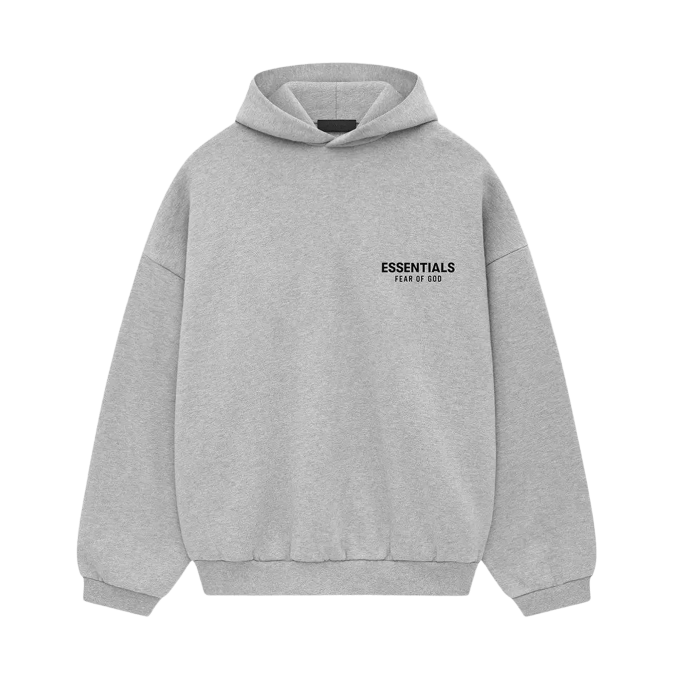 Fear of God Essentials Fleece Hoodie II 'Light Heather Grey' — XXS — Front View