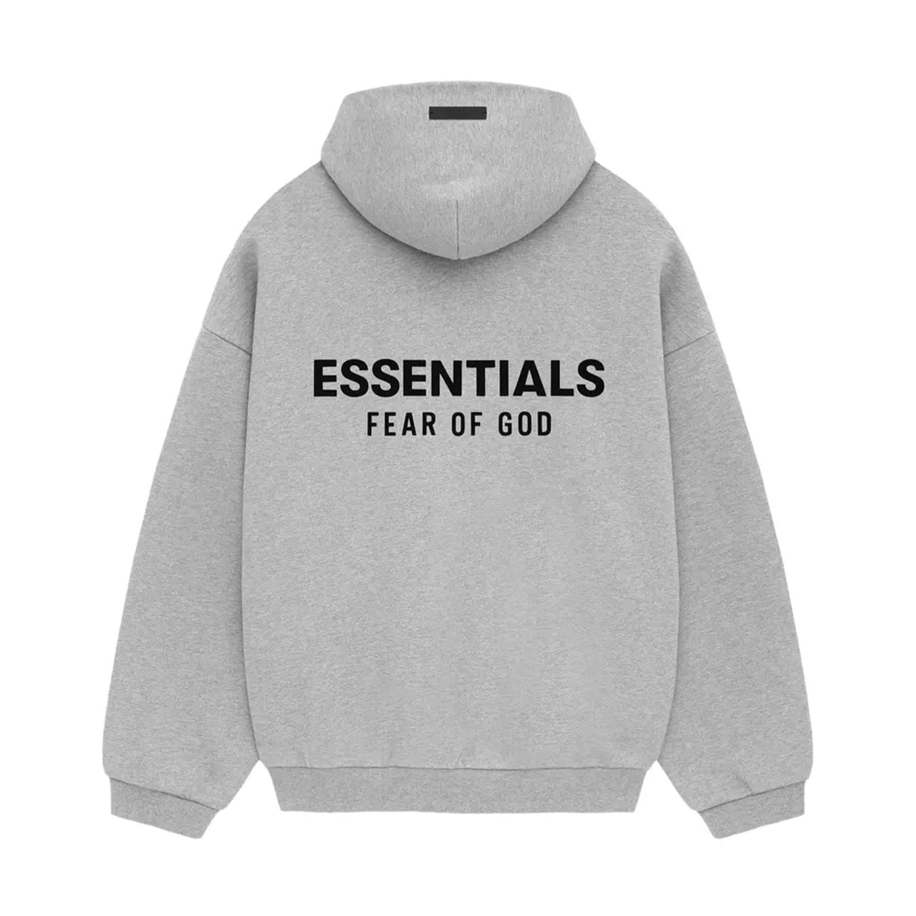 Fear of God Essentials Fleece Hoodie II 'Light Heather Grey' — XXS — Side View