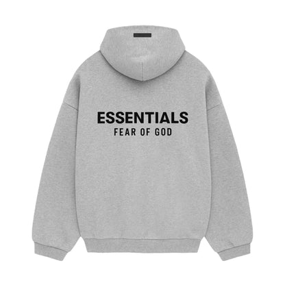 Fear of God Essentials Fleece Hoodie II 'Light Heather Grey' — XXS — Side View