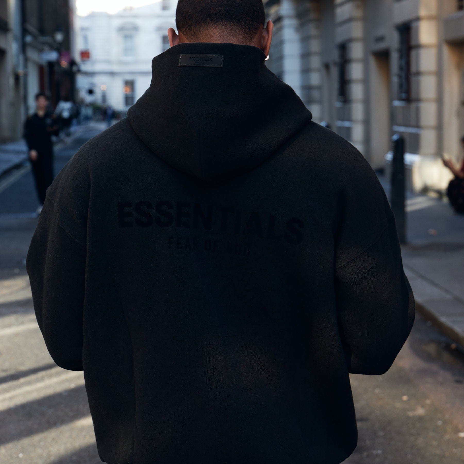 Fear of God Essentials Relaxed Hoodie 'Stretch Limo' — XXS — Back View