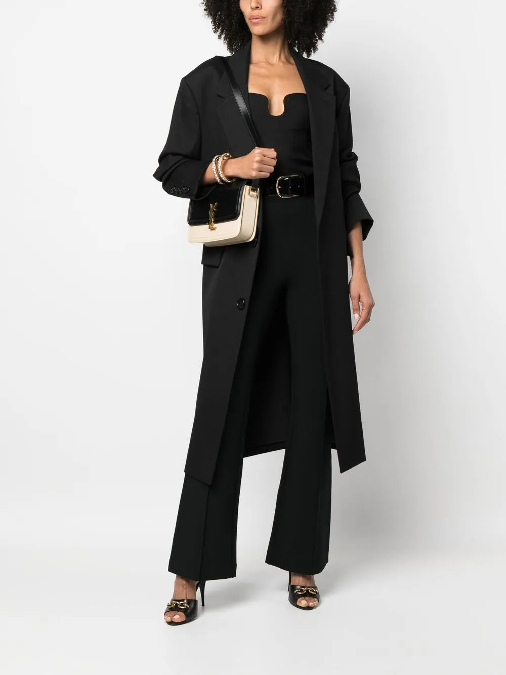 Saint Laurent Solferino Two Tone Shoulder Bag — Same as shown — Size One Size — Side View